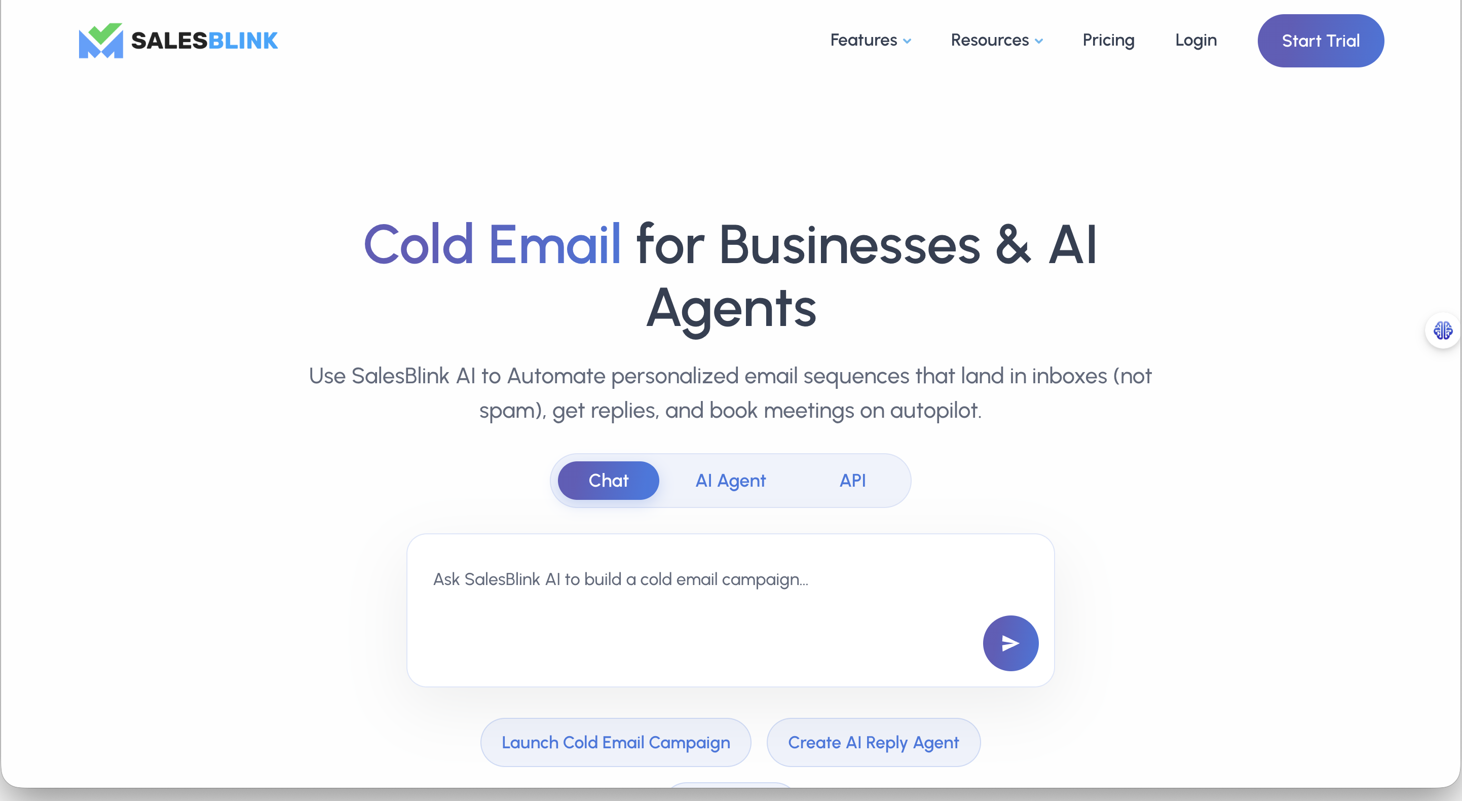 SalesBlink outbound sales and AI email workspace