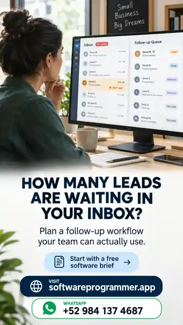 Business owner reviewing an untracked sales lead and follow-up concept
