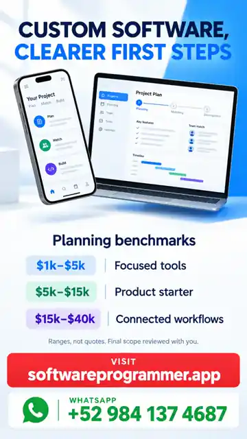 Planning benchmark ranges for custom software projects