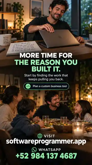 Founder finishing work and spending time with family