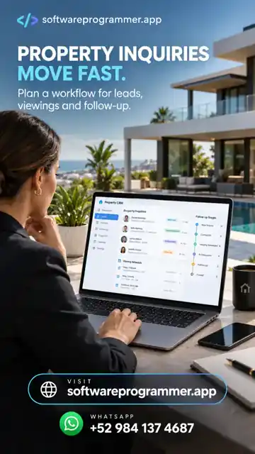 Real-estate agent reviewing leads and property viewings