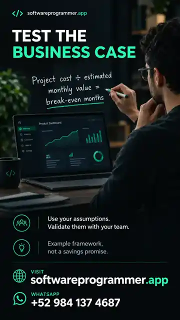 Worksheet for calculating a project break-even estimate from user assumptions