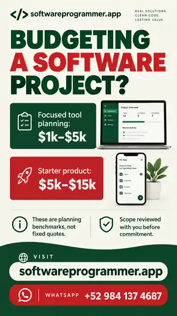 Custom software planning price benchmarks