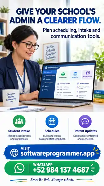 School administrator planning schedules and intake