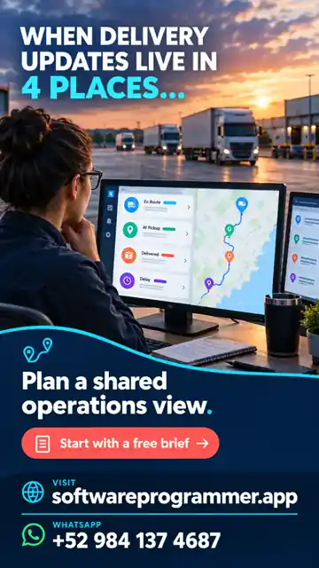Dispatcher reviewing a delivery status workflow