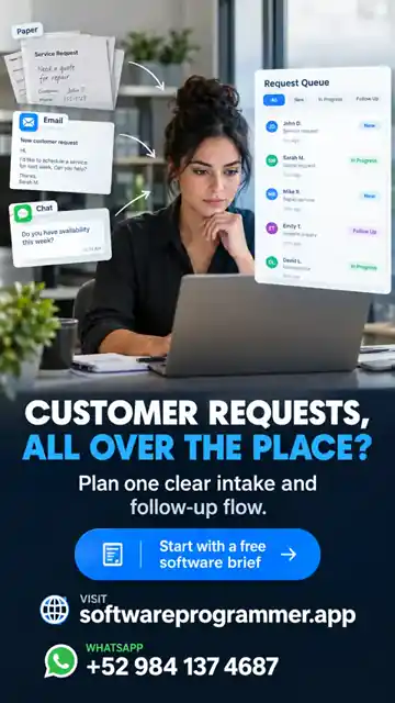 Service business organizing incoming customer requests