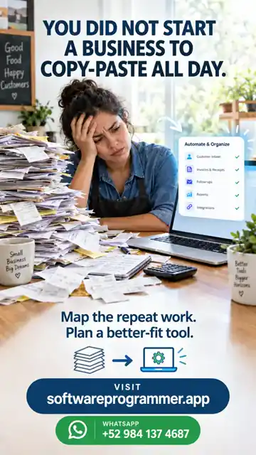Business owner overwhelmed by repetitive paperwork