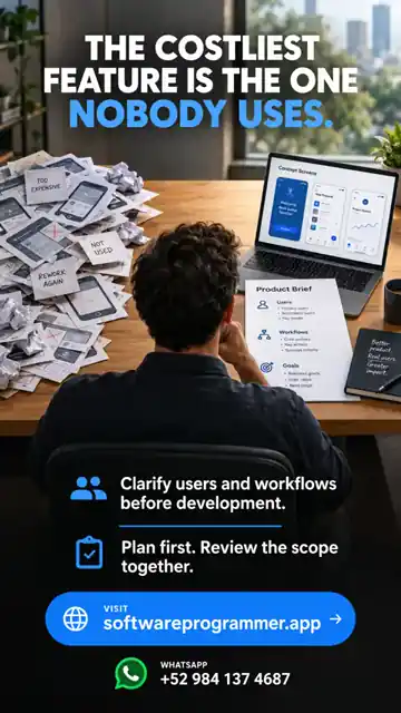 Founder comparing product concepts before development